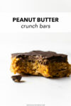 Made from just 8 ingredients, these no-bake chocolate peanut butter crunch bars are chewy, crispy, and irresistible. These are a delicious treat anytime of the year. No oven required! Warning: these bars are incredibly addicting.