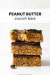 Made from just 8 ingredients, these no-bake chocolate peanut butter crunch bars are chewy, crispy, and irresistible. These are a delicious treat anytime of the year. No oven required! Warning: these bars are incredibly addicting.