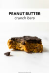 Made from just 8 ingredients, these no-bake chocolate peanut butter crunch bars are chewy, crispy, and irresistible. These are a delicious treat anytime of the year. No oven required! Warning: these bars are incredibly addicting.