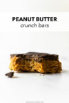 Made from just 8 ingredients, these no-bake chocolate peanut butter crunch bars are chewy, crispy, and irresistible. These are a delicious treat anytime of the year. No oven required! Warning: these bars are incredibly addicting.