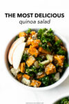 This flavorful sweet potato apple kale and quinoa salad proves that salads don't have to be bland. Loaded with flavor from fresh ingredients – it makes for a satisfying lunch or quick dinner!