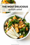 This flavorful sweet potato apple kale and quinoa salad proves that salads don't have to be bland. Loaded with flavor from fresh ingredients – it makes for a satisfying lunch or quick dinner!