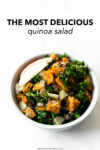 This flavorful sweet potato apple kale and quinoa salad proves that salads don't have to be bland. Loaded with flavor from fresh ingredients – it makes for a satisfying lunch or quick dinner!