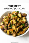 These oven roasted potatoes are tender and buttery on the inside and perfectly crispy on the outside. Tossed together with olive oil, whole grain mustard, garlic, salt, and pepper and baked at a high temperature— these potatoes will be the star of show!