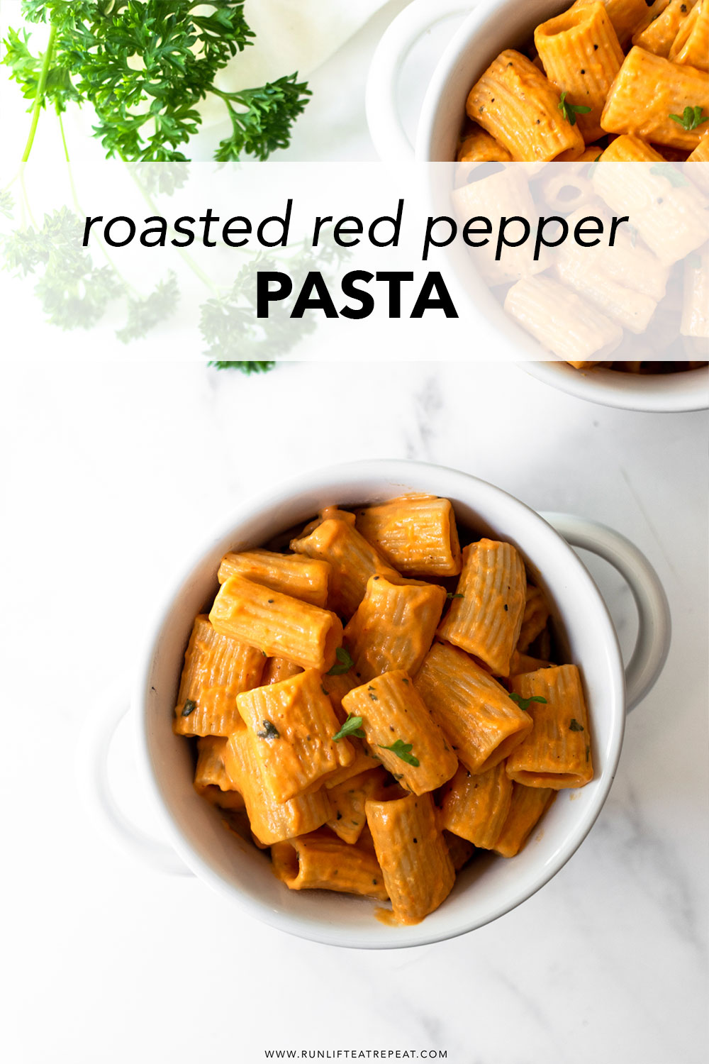 This creamy roasted red pepper pasta stands above the rest— easy to pull together and quick for busy nights. With roasting the peppers, onions and garlic, there's layers of flavor with minimal ingredients. A must-try recipe that the family will love!