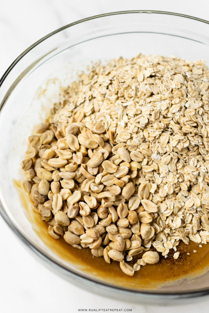 This homemade peanut butter granola is satisfying and delicious. Made with basic pantry ingredients— oats, cinnamon, coconut oil, honey, and maple syrup. With tons of flavor in each bite, you'll keep coming back for more!