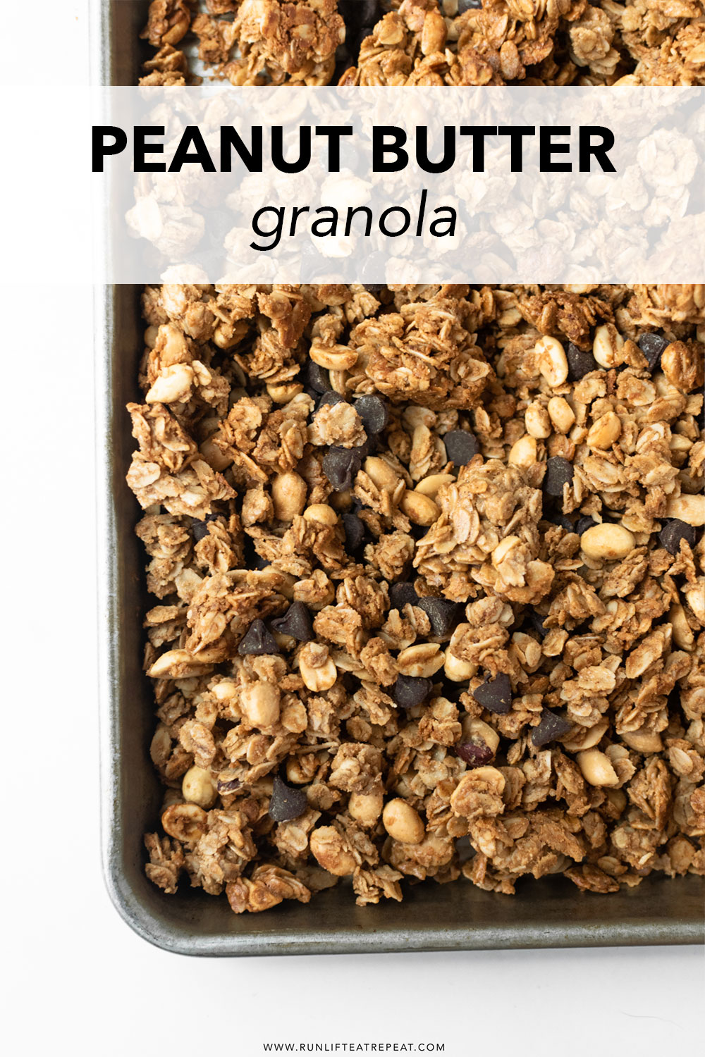 This homemade peanut butter granola is satisfying and delicious. Made with basic pantry ingredients— oats, cinnamon, coconut oil, honey, and maple syrup. With tons of flavor in each bite, you'll keep coming back for more!