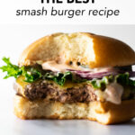 The best smash burger recipe— zero exaggeration! These burgers are incredibly juicy, perfectly crispy, smothered in cheese, and topped with a hefty amount of secret sauce. Serve between a toasted brioche bun and this is truly the ultimate smash burger recipe.