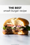 The best smash burger recipe— zero exaggeration! These burgers are incredibly juicy, perfectly crispy, smothered in cheese, and topped with a hefty amount of secret sauce. Serve between a toasted brioche bun and this is truly the ultimate smash burger recipe.