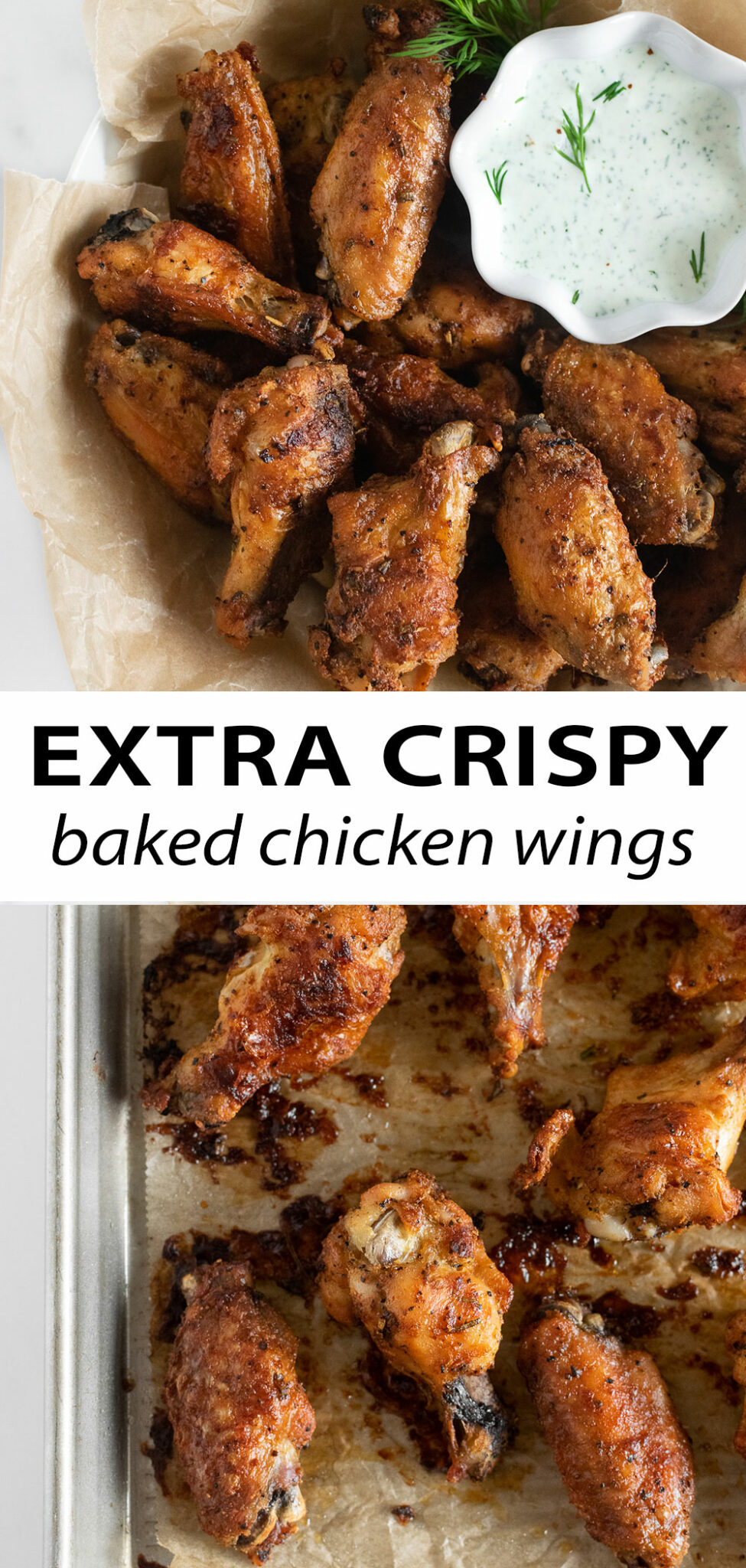 Extra Crispy Baked Chicken Wings