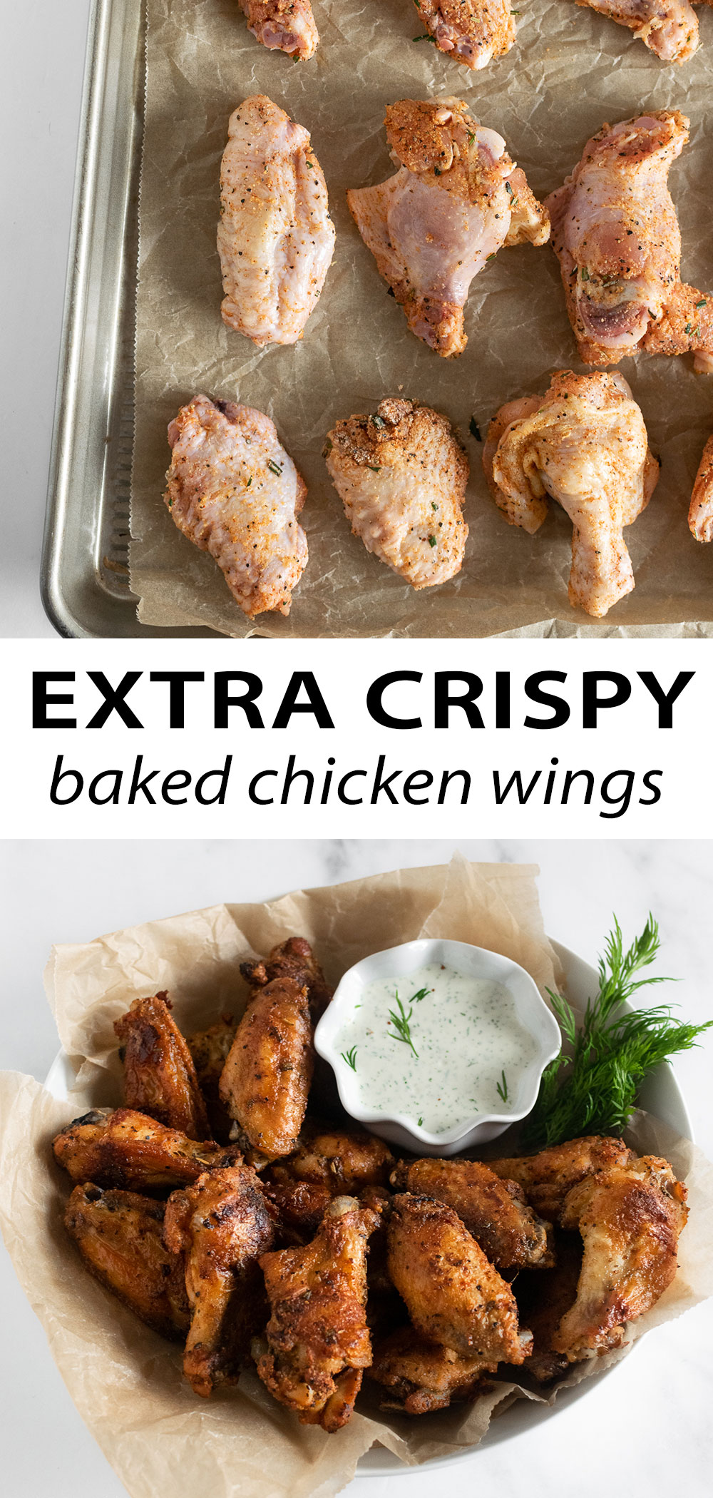 Extra Crispy Baked Chicken Wings