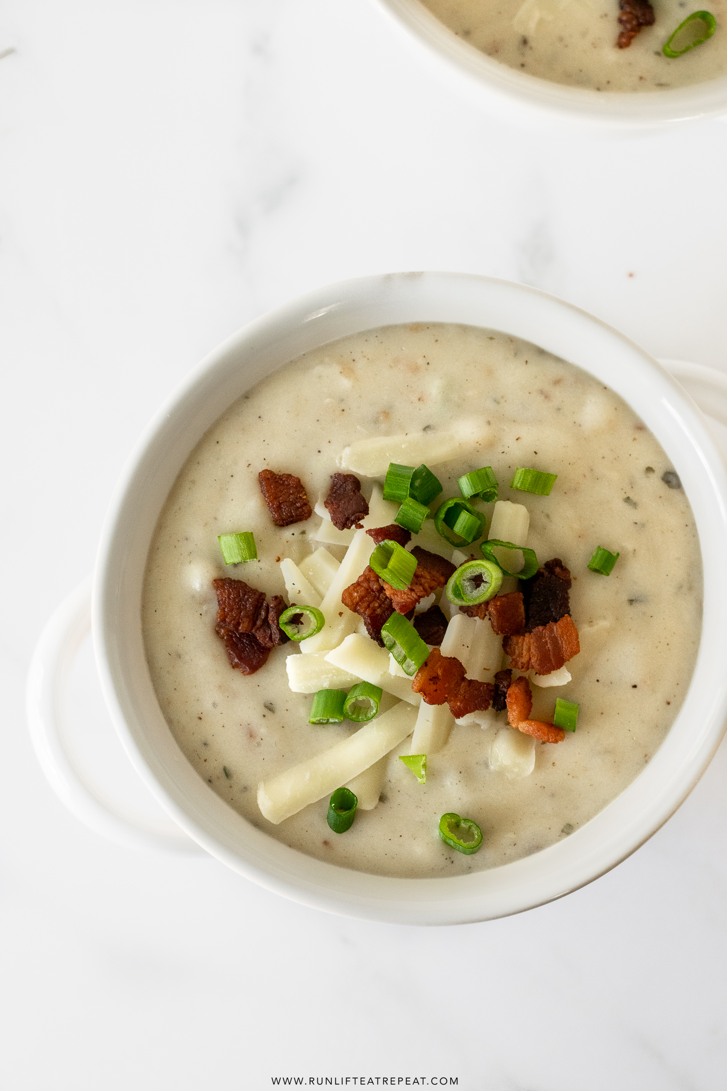 There's nothing better than enjoying a warm bowl of creamy loaded baked potato soup on a cold night – comfort food at its best! This recipe takes a classic soup to the next level. It's made with simple ingredients, packed with flavor, comes together easily in one pan and is done in 40 minutes!