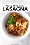 One skillet is all you need to make this insanely flavorful lasagna recipe. The process is extremely easy: add the ground beef with a mixture of Italian spices and brown in a skillet. Then, toss in the remaining ingredients and finish with ricotta and shredded mozzarella cheese. This is a quick family favorite 35-minute dinner recipe that you'll want to make all year long!