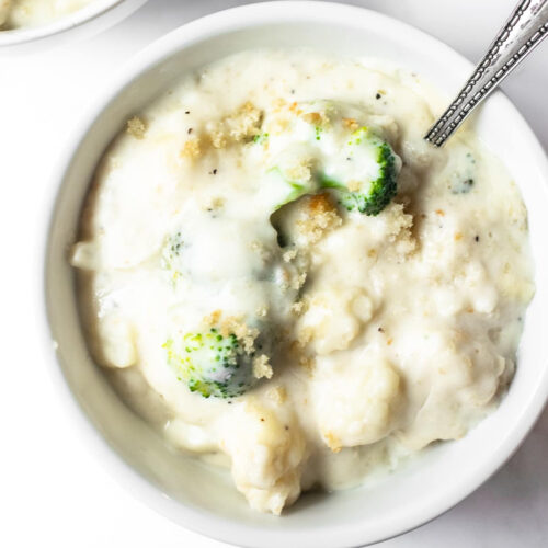 Look no further, this cauliflower broccoli au gratin recipe not only satisfies but will also impress. It's creamy, cheesy and spiced just right! It's a side dish that your family will love!