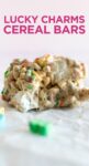 stacked lucky charms rice krispie bars