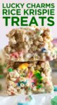 stacked lucky charms rice krispie treats