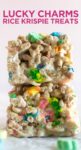 stacked lucky charms rice krispie bars