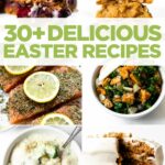 multiple images of recipes to make for easter