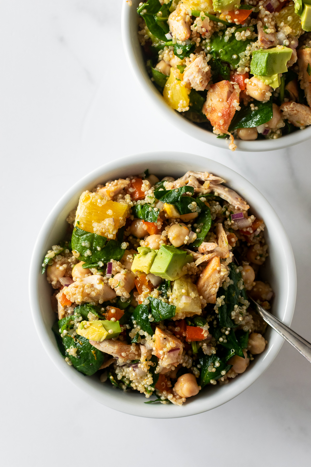 quinoa salad recipe in bowls