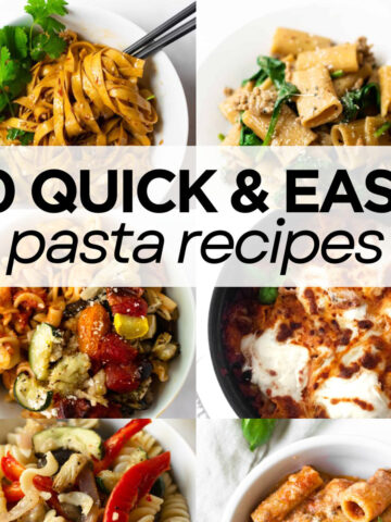 Whether you're juggling a busy weeknight or planning ahead for lunches, this collection of easy pasta dinner recipes has you covered. These quick pasta dishes feature simple ingredients with minimal prep, and include some favorite one-pot wonders!