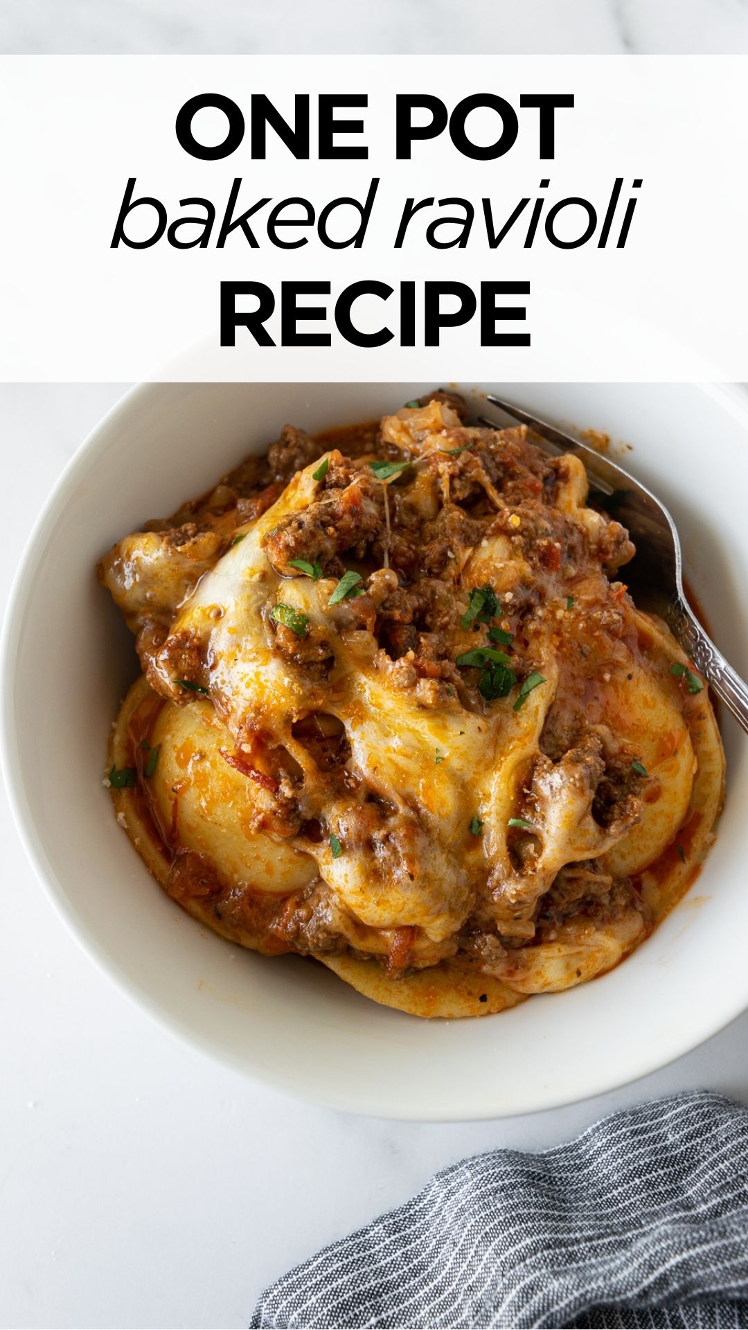 One Pot Baked Ravioli - Simple Everyday Recipes