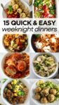 collage of weeknight dinner recipes.