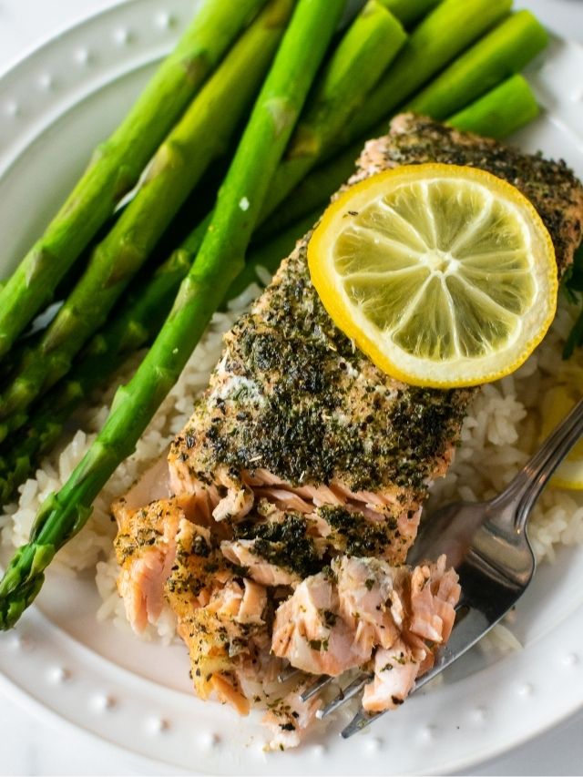 Easy Baked Herb Crusted Salmon