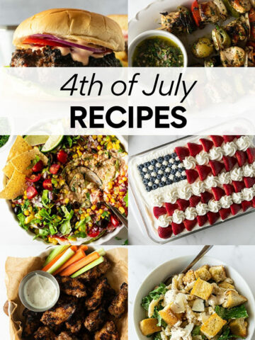 4th of july recipes in a collage.