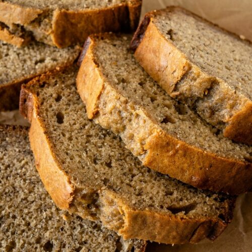 slices of banana bread.