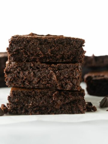 The search for the best brownie recipe is over– these homemade brownies are rich, chewy, and ultra-fudgy. After just one bite, you'll know why these brownies disappear so quickly from the dessert table. The best part: made in just 1 bowl!