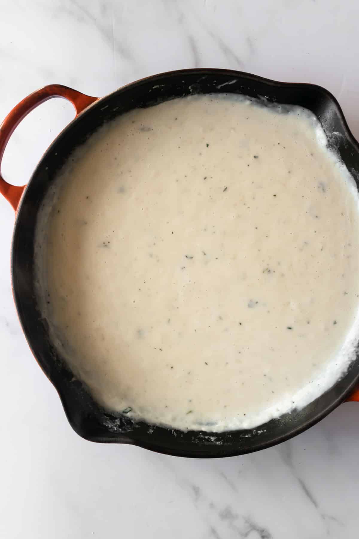 cheese sauce in a large skillet.