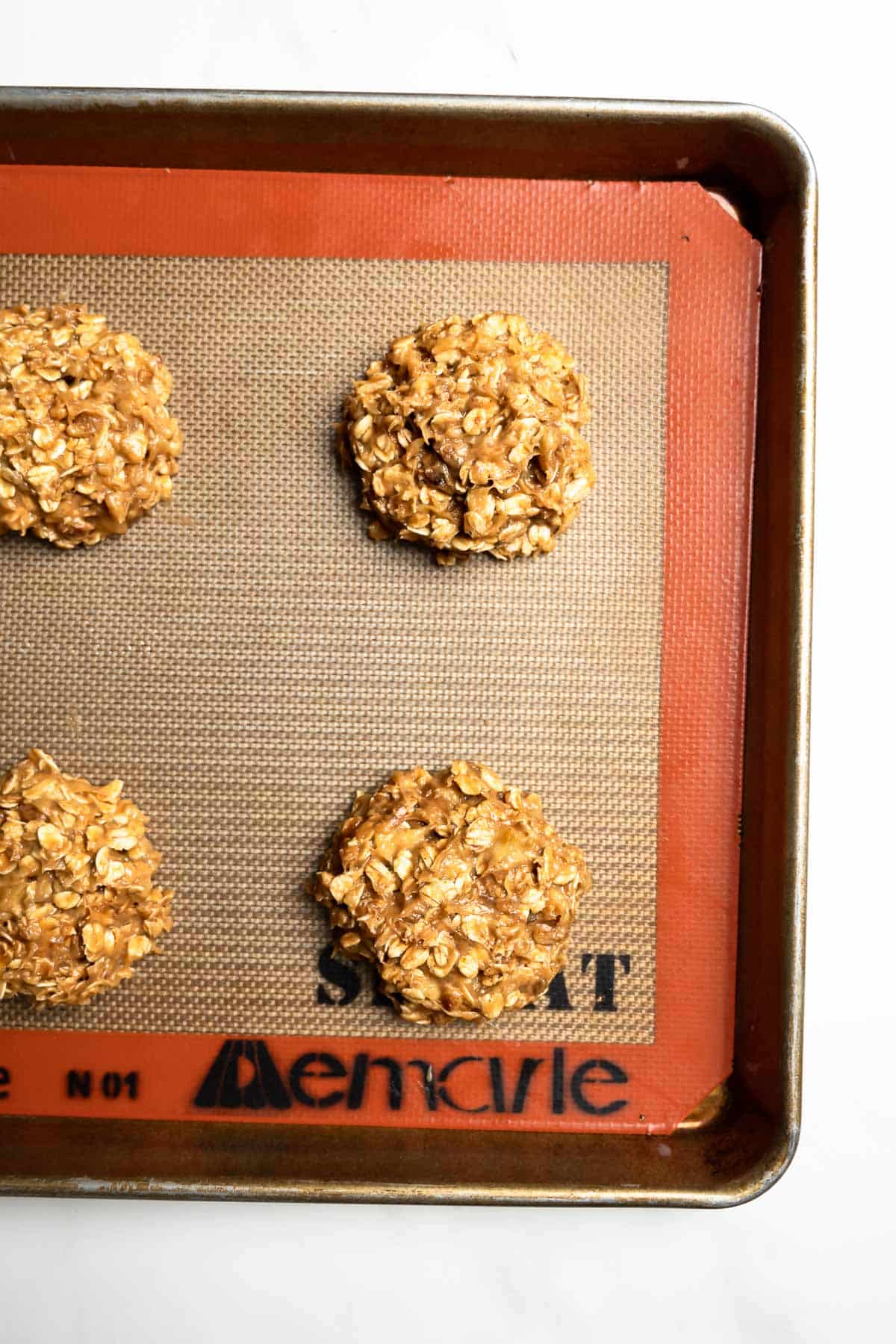 cookies on a baking sheet.